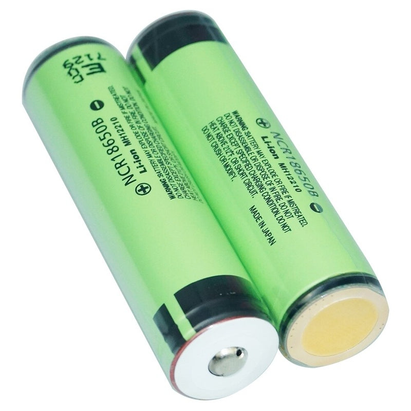 18650 rechargeable battery 3400mAh front view