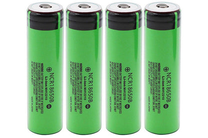 Close-up of 18650 Battery Rechargeable top button