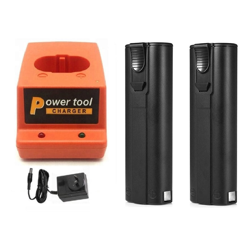 Paslode battery charger front view showing compact design