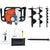 Post hole borer 72cc petrol earth auger side view with ergonomic grips