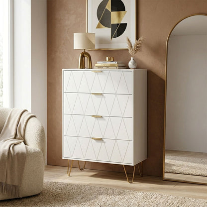 Tallboy 4 Drawer White