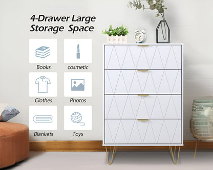 Tallboy 4 Drawer White