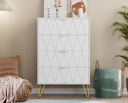 Tallboy 4 Drawer White