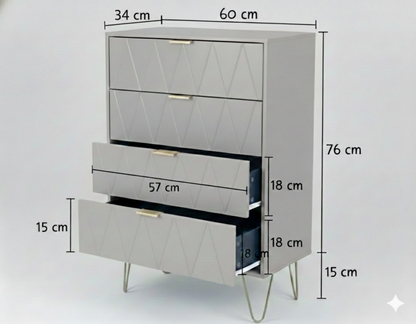 Tallboy 4 Drawer Dresser
