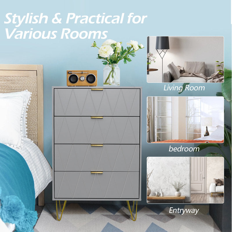 Tallboy 4 Drawer Dresser
