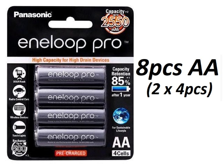 Panasonic Eneloop Pro AA Battery - 8pcs