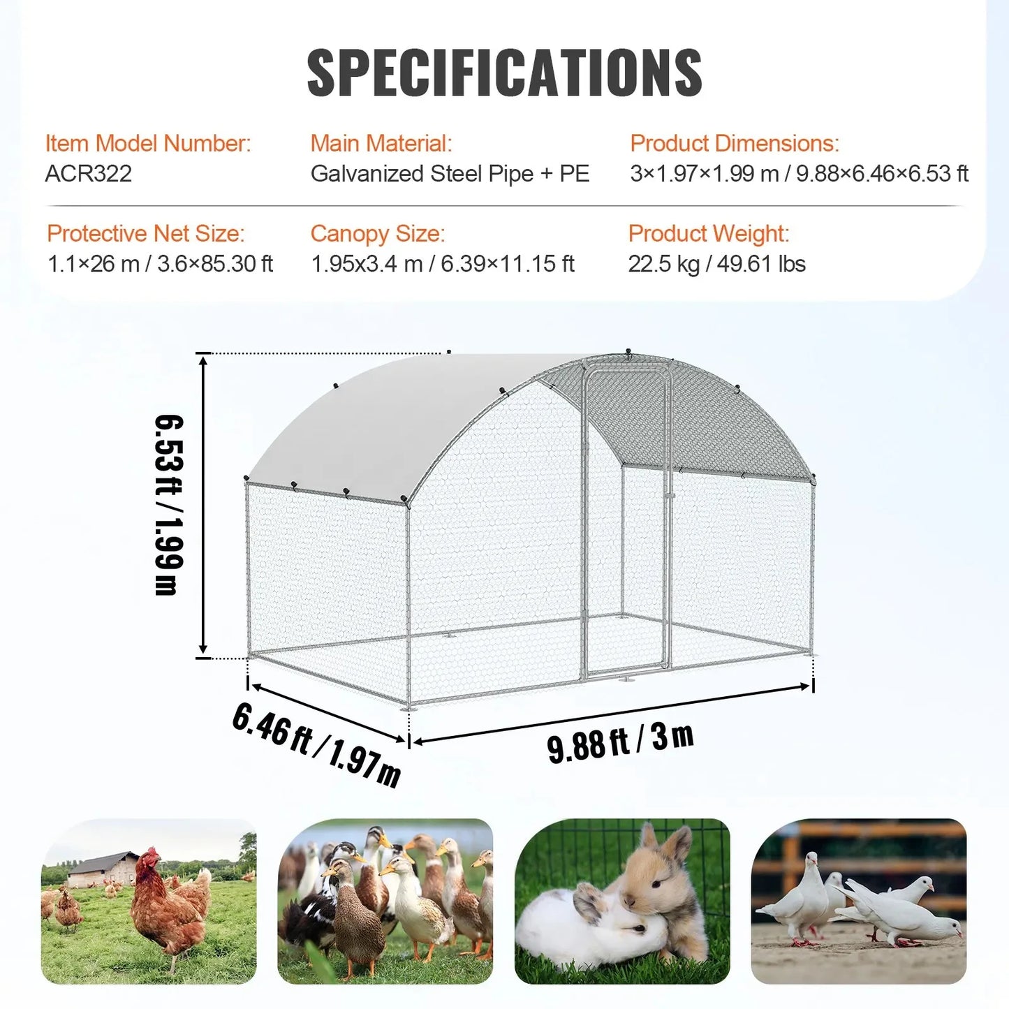 Top angle of outdoor chicken coop ventilation design