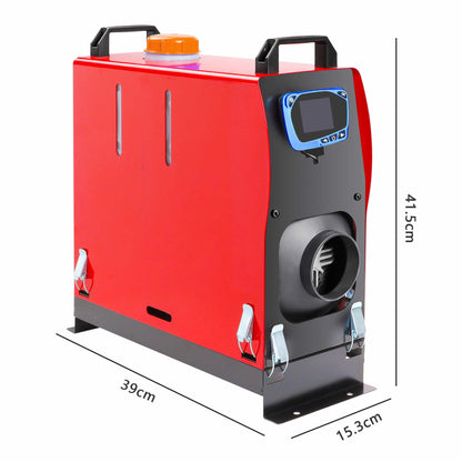 Diesel air heater installed in a camper van interior