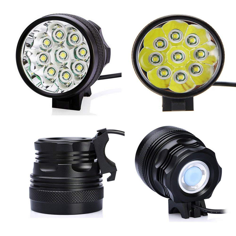 Bike light bicycle light with charger and battery pack included