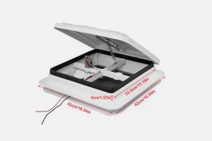 Caravan Roof Vent with Fan RV Shower Hatch