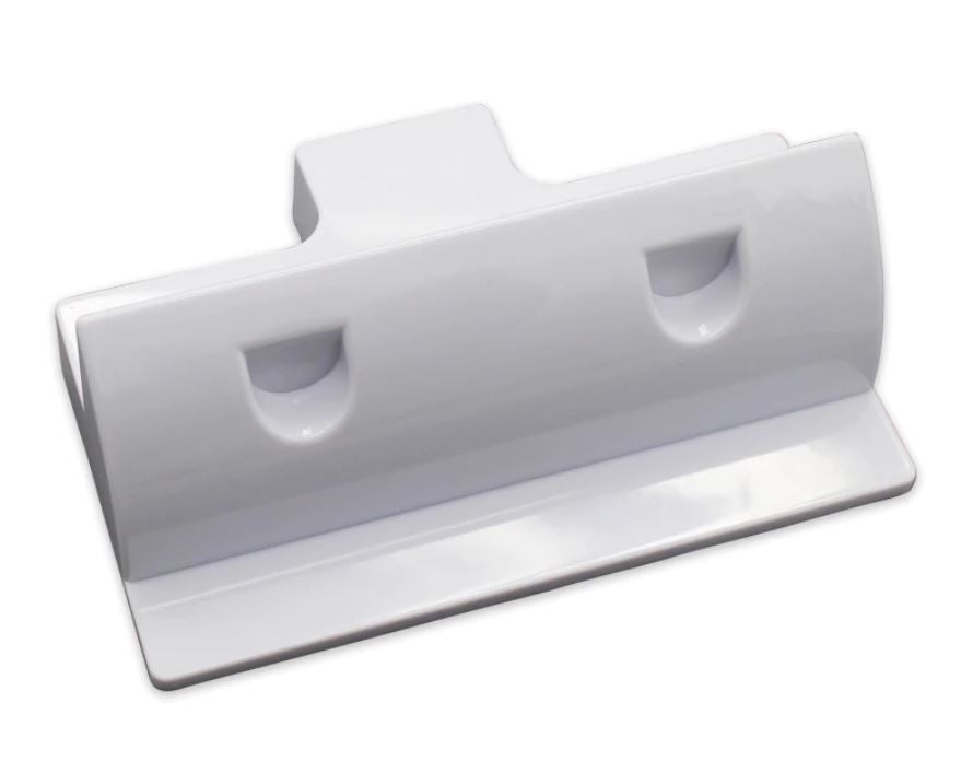 Top angle of solar panel mounting kit on motorhome roof