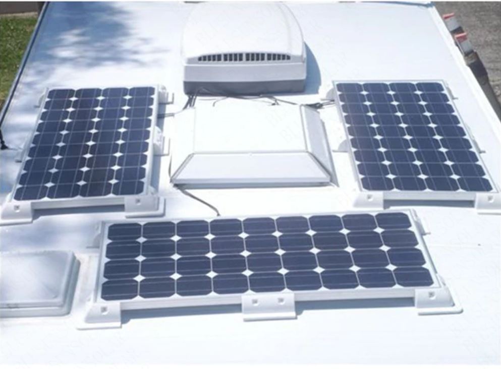 Solar panel mounting kit fixed without drilling holes