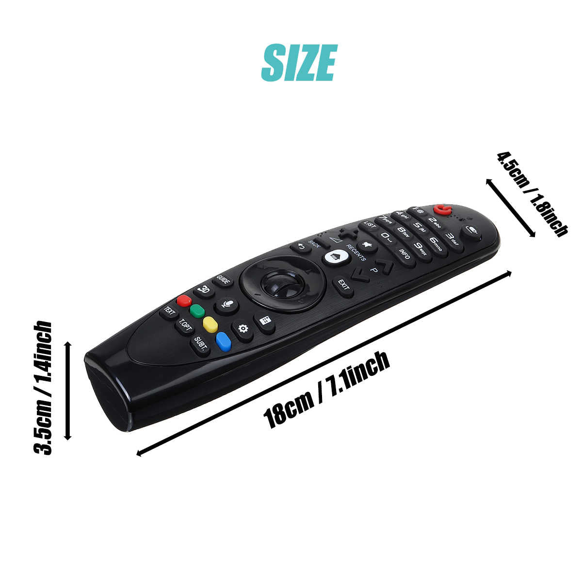 Close-up of LG TV Remote Magic Remote buttons for easy use