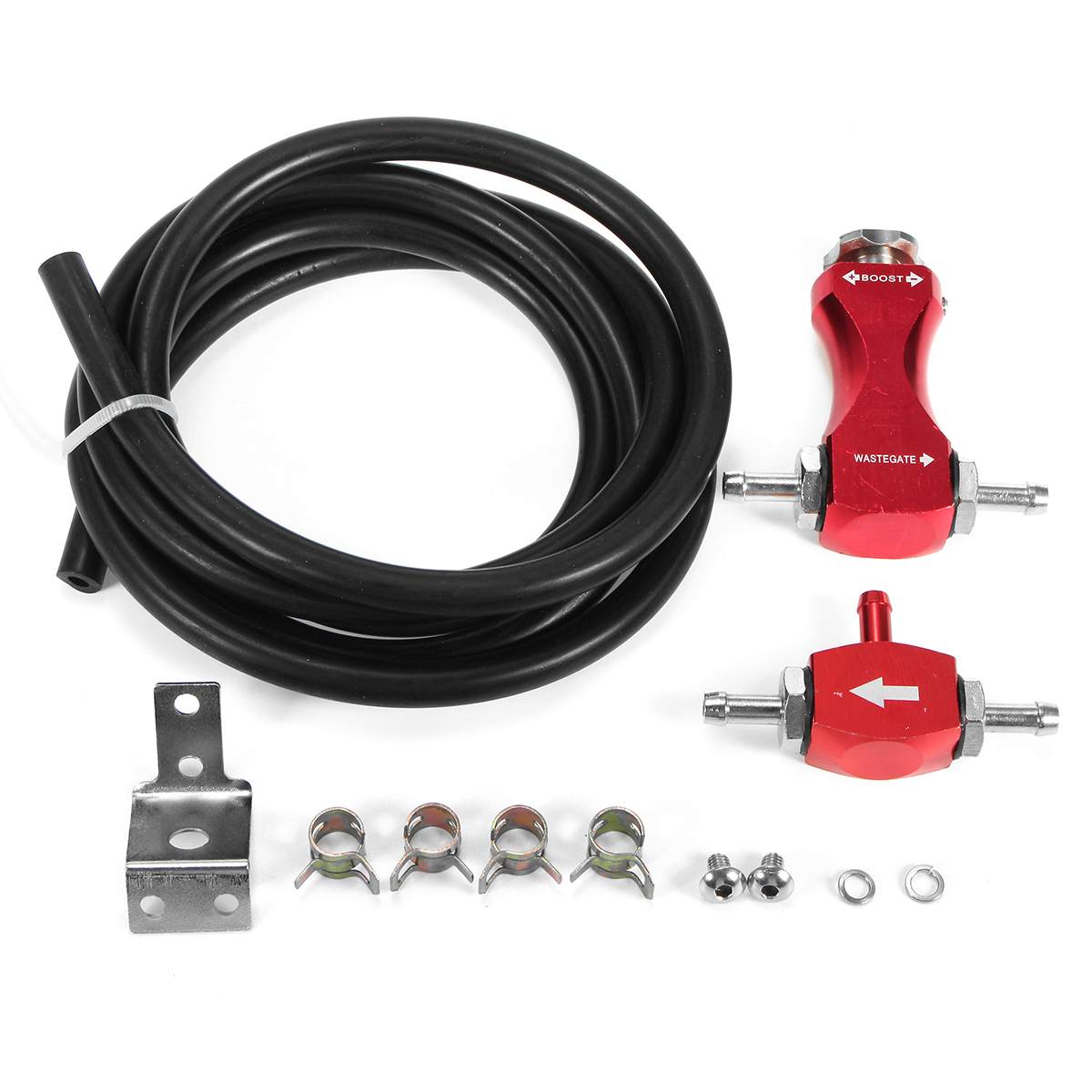Turbocharged boost controller installed in engine bay with hose connected