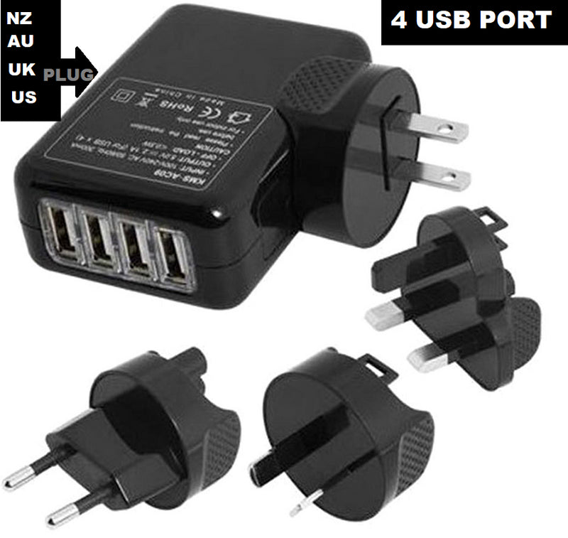 USB 4 Port Wall Charger