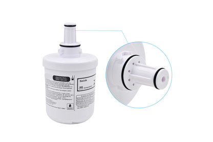 Close up of Samsung fridge water filter activated carbon block material