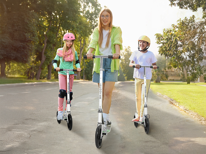 Kids scooter folded size showing portability