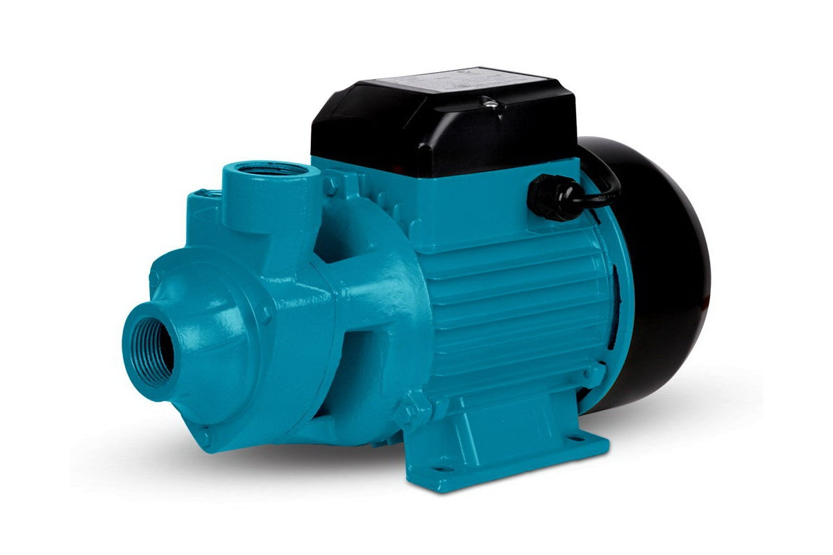 Top angle of QB60 clean water pump with aluminium motor housing
