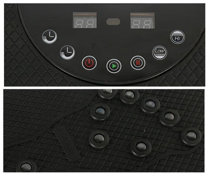 Vibration plate with wireless remote control on wooden floor