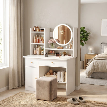 Dressing table with LED Mirror