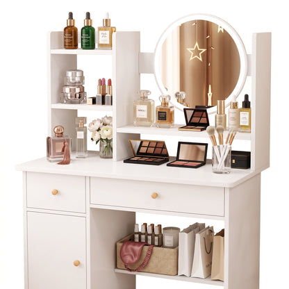 Dressing table with LED Mirror