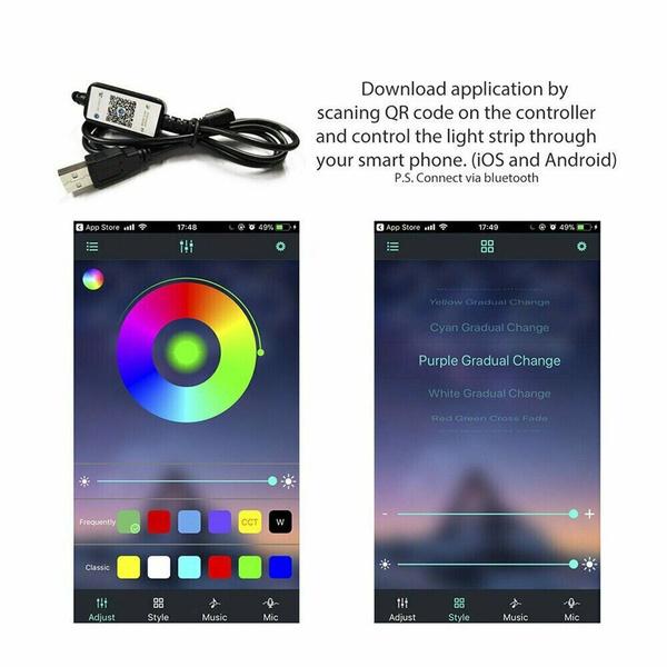 LED strip light RGB 5m cuttable sections every 3 LEDs