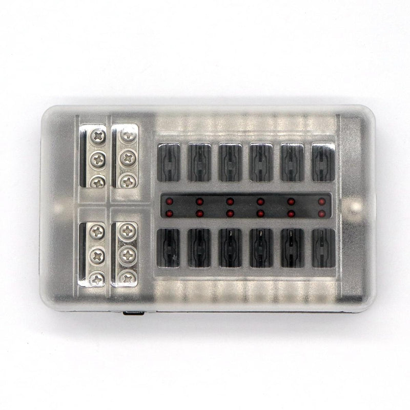 12 Circuit Negative Bus Blade Fuse Block