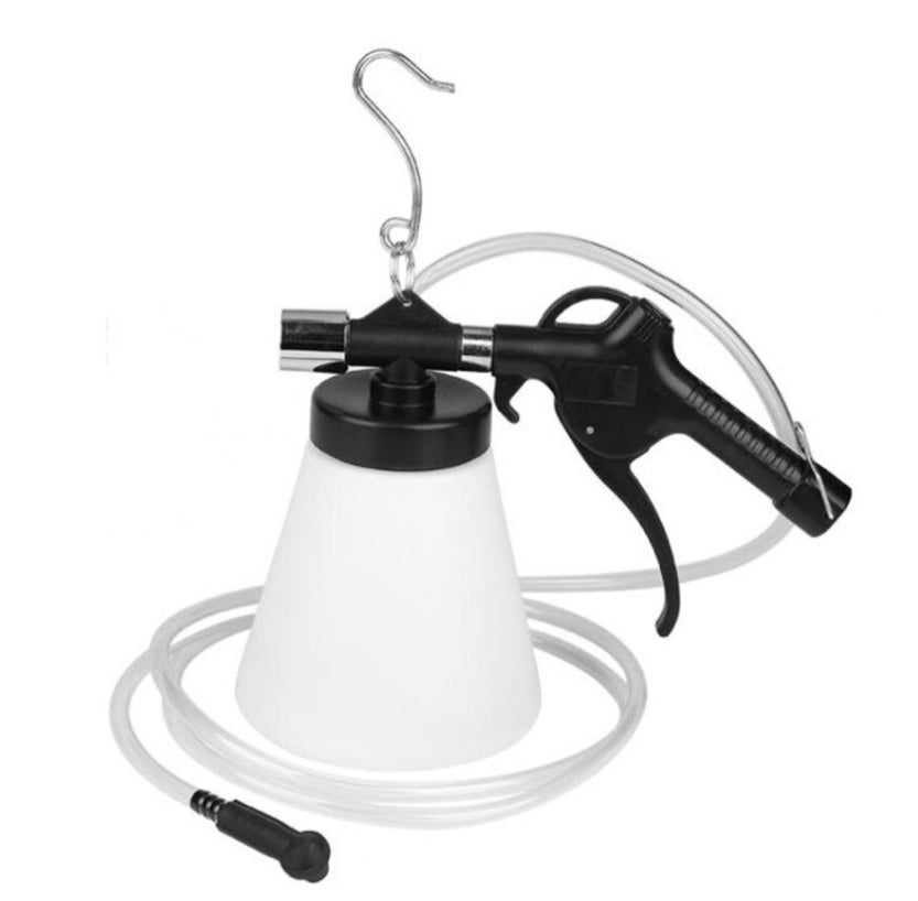 Air brake bleeder kit demonstrating vacuum brake bleeding feature
