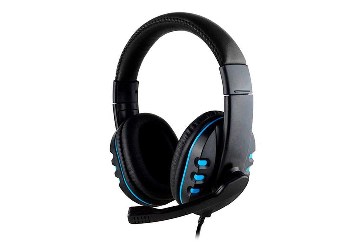 Side view of PS4 gaming headphones headset with adjustable headband