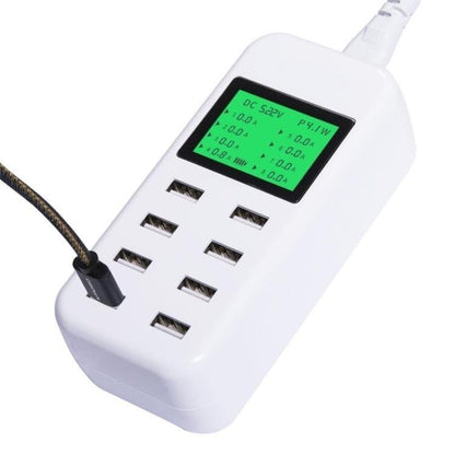 8-port USB Charger with LCD Display