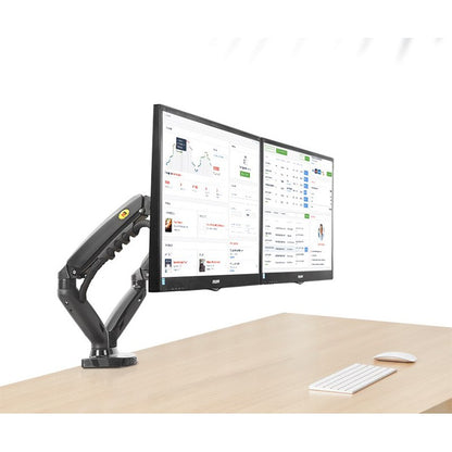 Dual arm monitor stand
