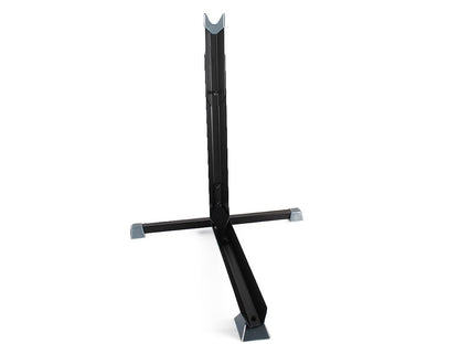 Bike stand compact design saving floor space in garage