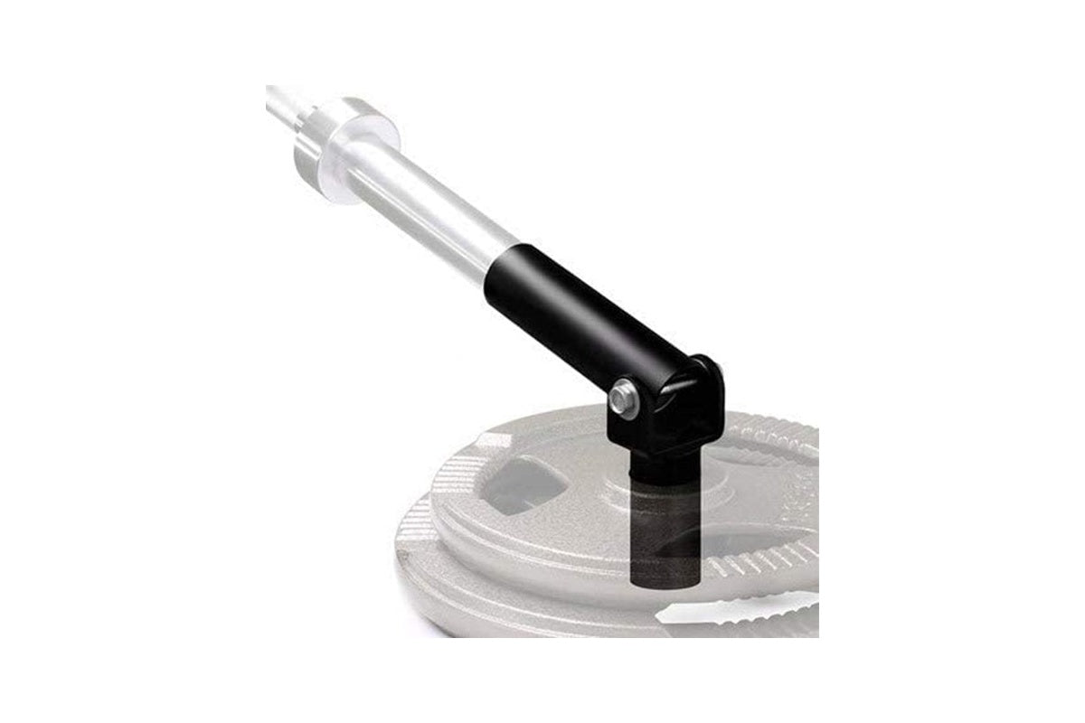 Close-up of T-bar row pivot sleeve with electrostatic powder coating