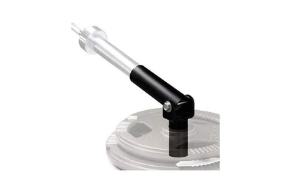 Close-up of T-bar row pivot sleeve with electrostatic powder coating
