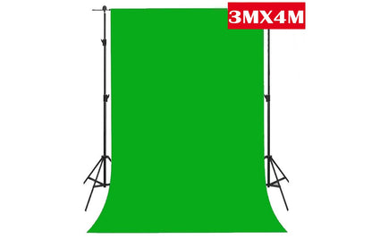 Close up of Chromakey green colour on muslin backdrop