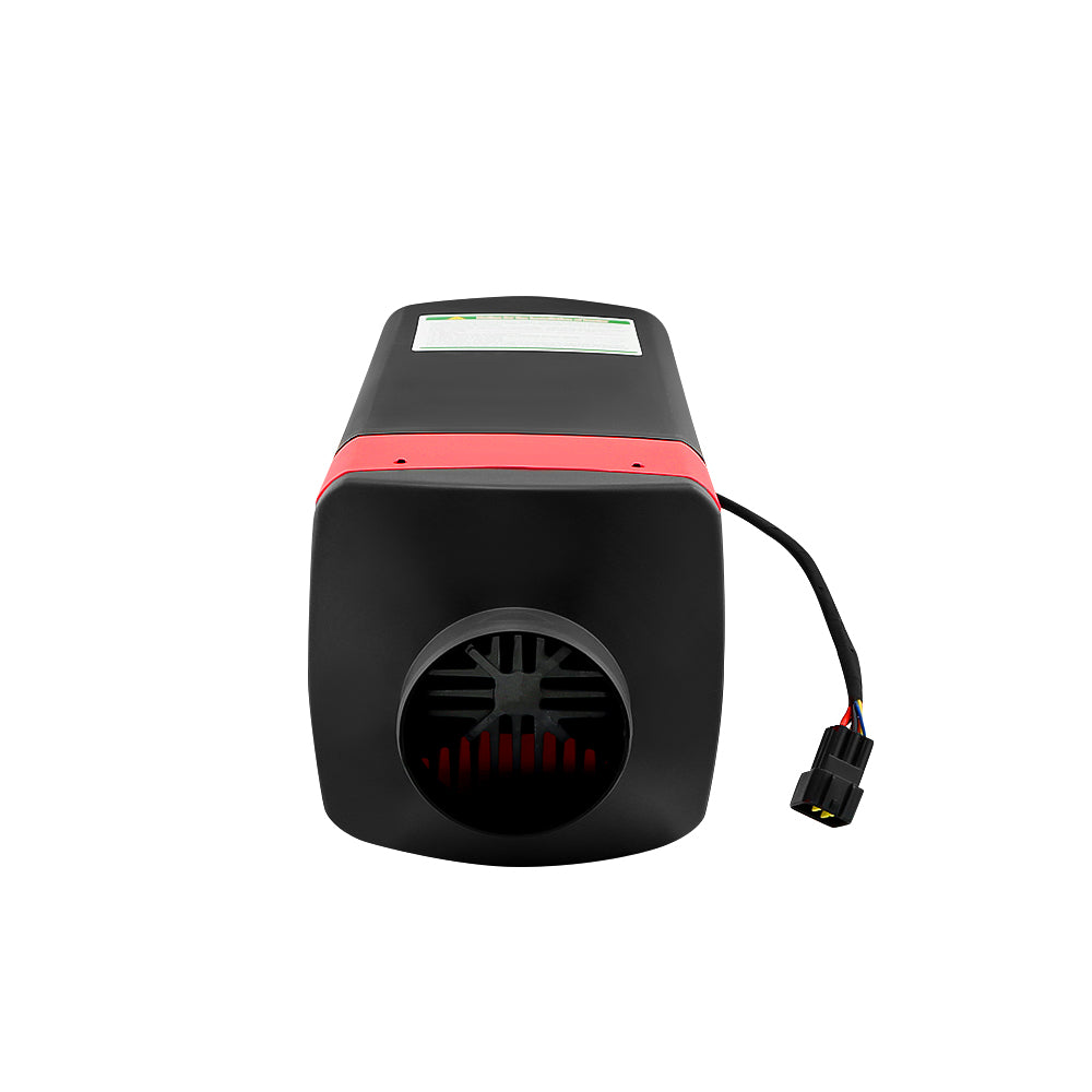 Back view of diesel air heater 8KW 12V with exhaust muffler