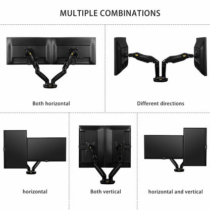 Dual arm monitor stand