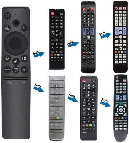 Back of Samsung Smart TV remote replacement with battery compartment