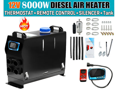 Close up of remote control for diesel air heating unit