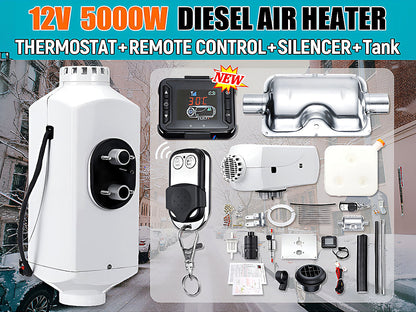 Diesel air heater installed under vehicle floor space