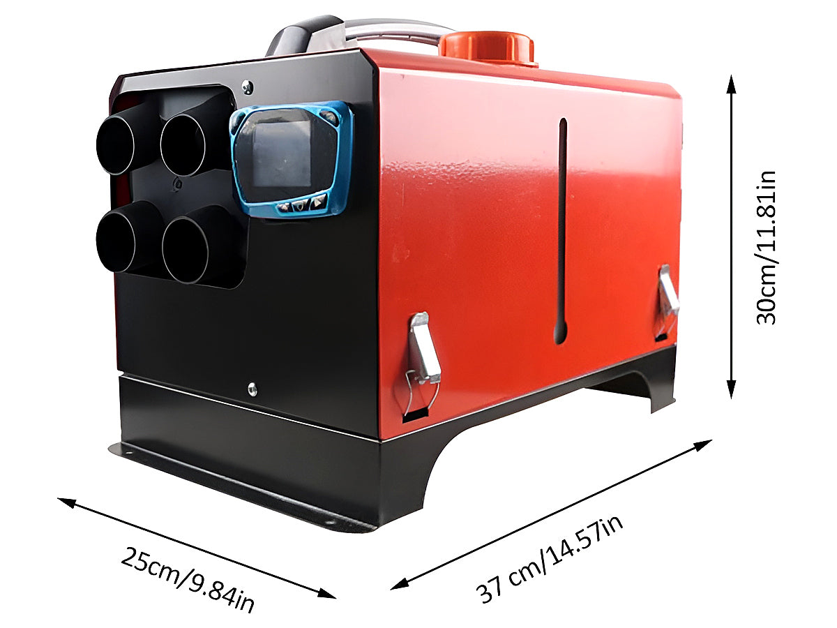 Top angle of diesel air heater 5KW 12V compact design