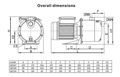 Water Pump Domestic Household Pump 750W