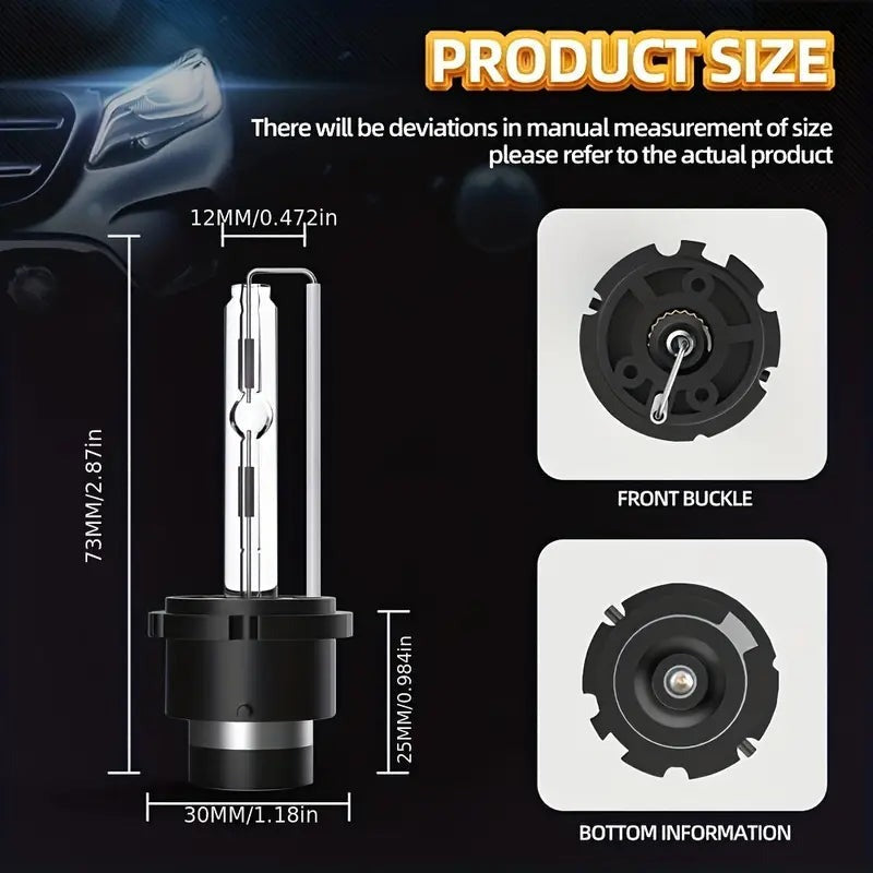 D2S Xenon HID Headlight Bulbs 6000k Pair D2R D2C