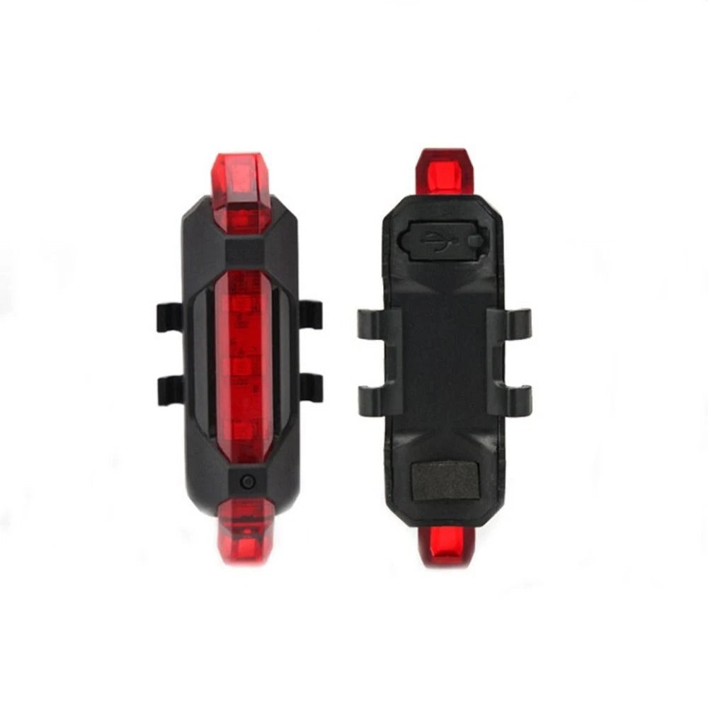 USB charging port on front bike light for easy recharging