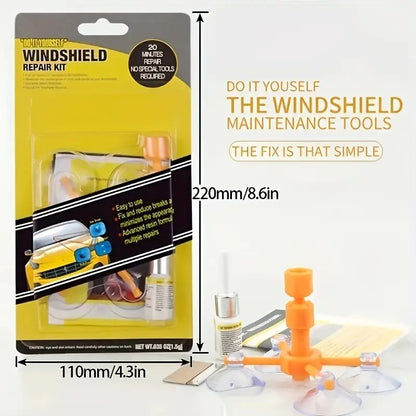 Windshield repair kit packaging showing NZ suitable design