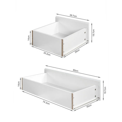 Top view of 5 Drawer Tallboy showing smooth melamine surface