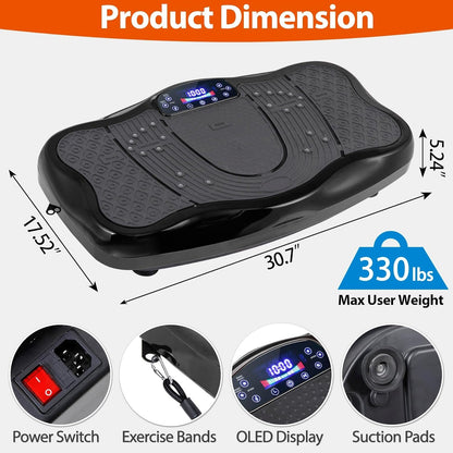 Vibration plate exercise machine remote control with easy buttons