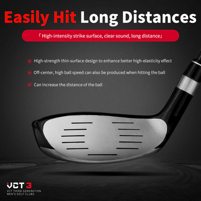 Men golf clubs set with bag highlighting carry strap on bag