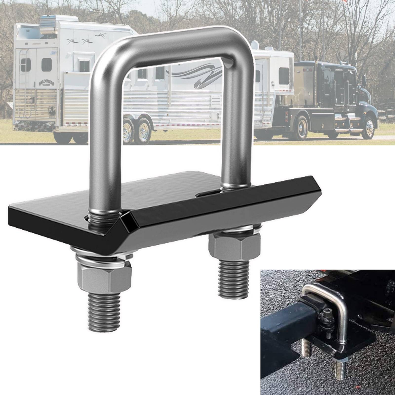 Installed hitch tightener anti rattle stabiliser on trailer tow bar