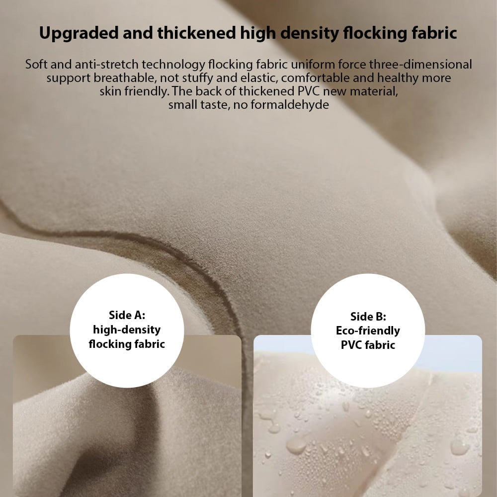 Queen size air bed folded and packed in storage bag